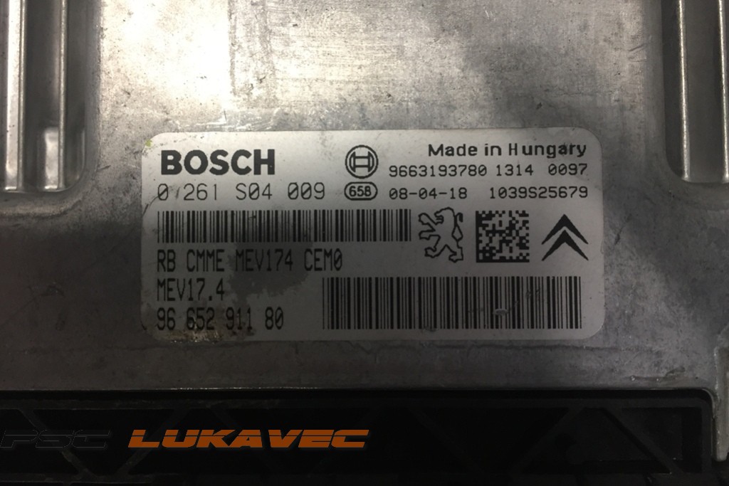 PEUGEOT 207 KOMPJUTER MOTORA 1.6 VTI 0261S04009 9685291180