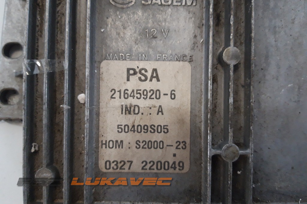 PEUGEOT 206 KOMPJUTER MOTORA 9643782480
