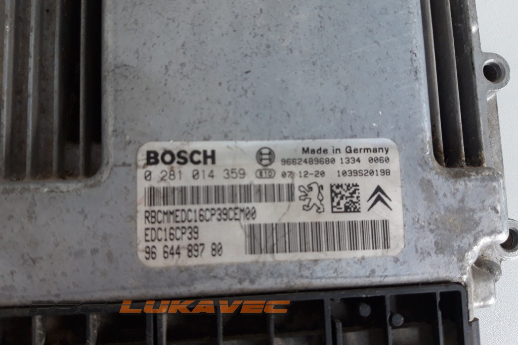 PEUGEOT 4004 KOMPJUTER MOTORA 2.2 HDI 9664489780 EDC16CP39