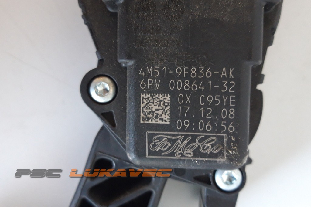 FORD FOCUS PAPUČICA GASA FOCUS POTENCIOMETAR 1.6 TDCi 4M519F836AK