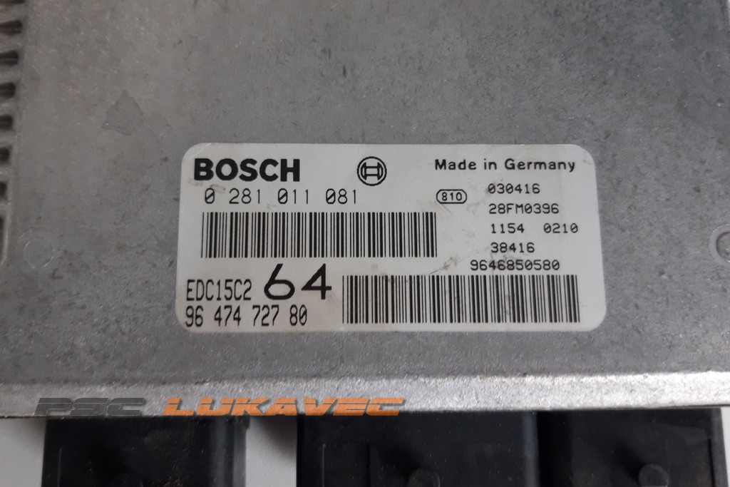 PEUGEOT 307 KOMPJUTER MOTORA 2.0 HDI 9647472780 EDC15C2
