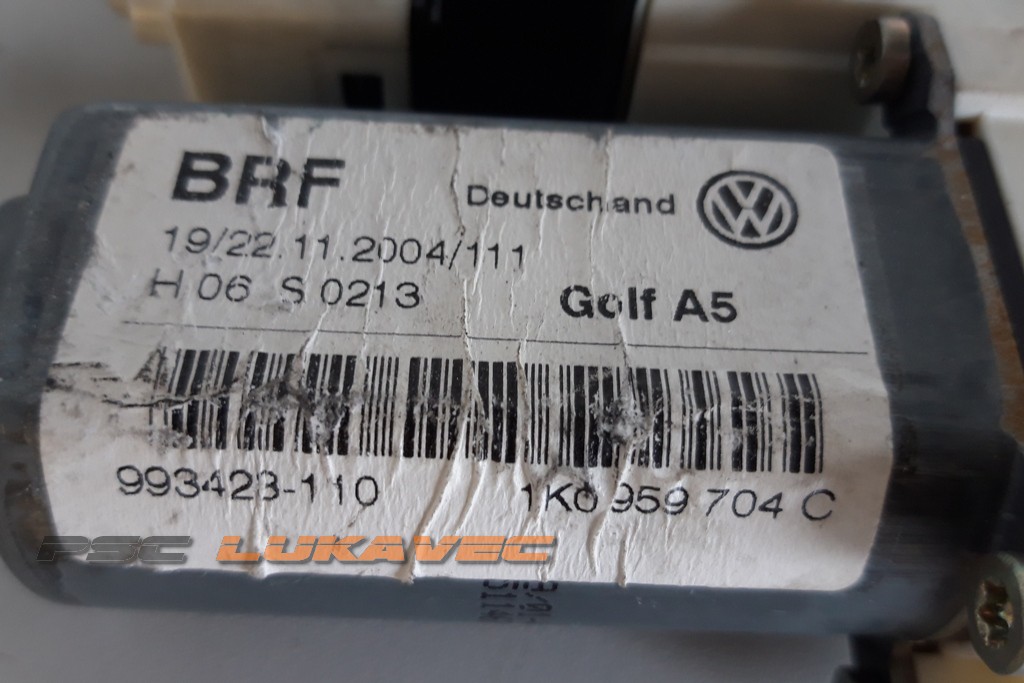 VW GOLF 5 MOTOR PODIZAČA STAKLA ZADNJI DESNI 1K0959704C