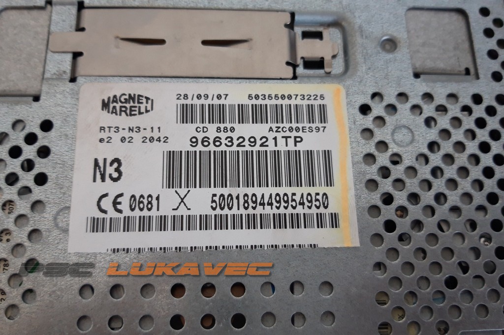 PEUGEOT 607 CD RADIO 607 DISPLEJ 96632921TP