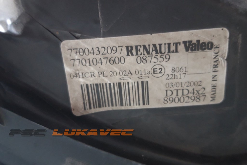RENAULT SCENIC 1 FAR DESNI 7700432097