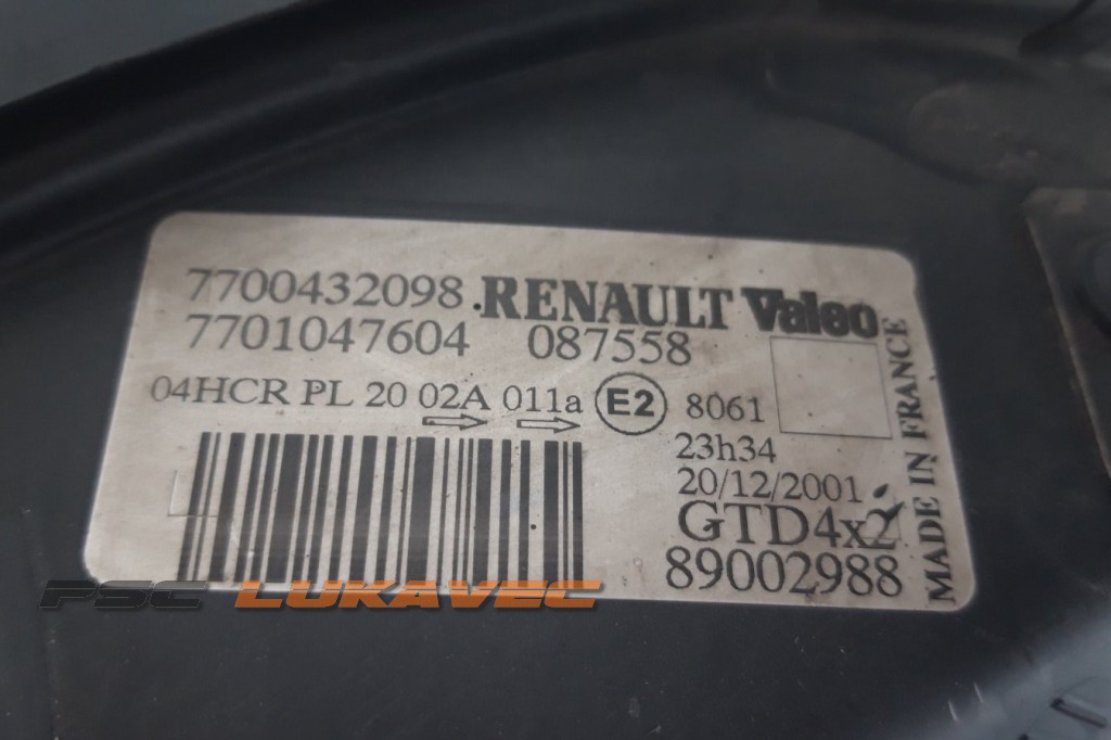 RENAULT SCENIC FAR LIJEVI 7700432098