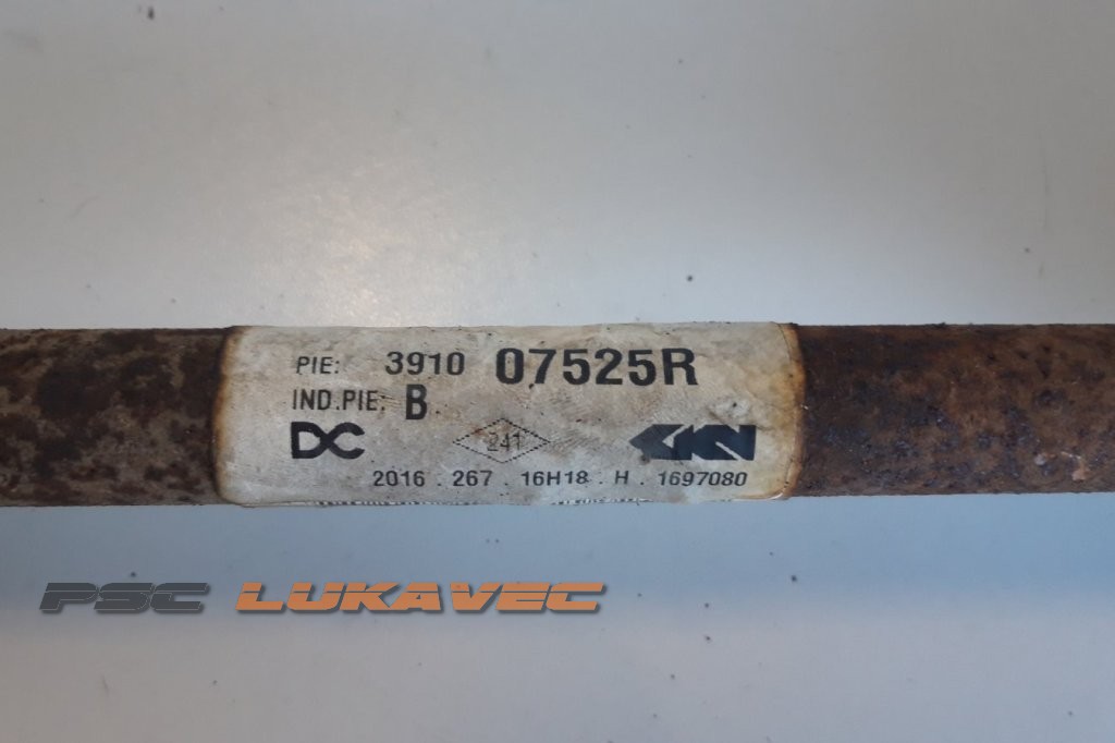 RENAULT KANGOO POLUOSOVINA DESNA 391007525R 2016.