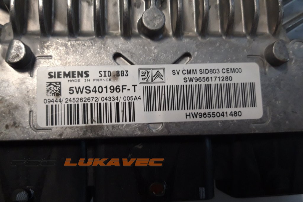 PEUGEOT 407 2.0 HDI KOMPJUTER MOTORA SID803 9655041480