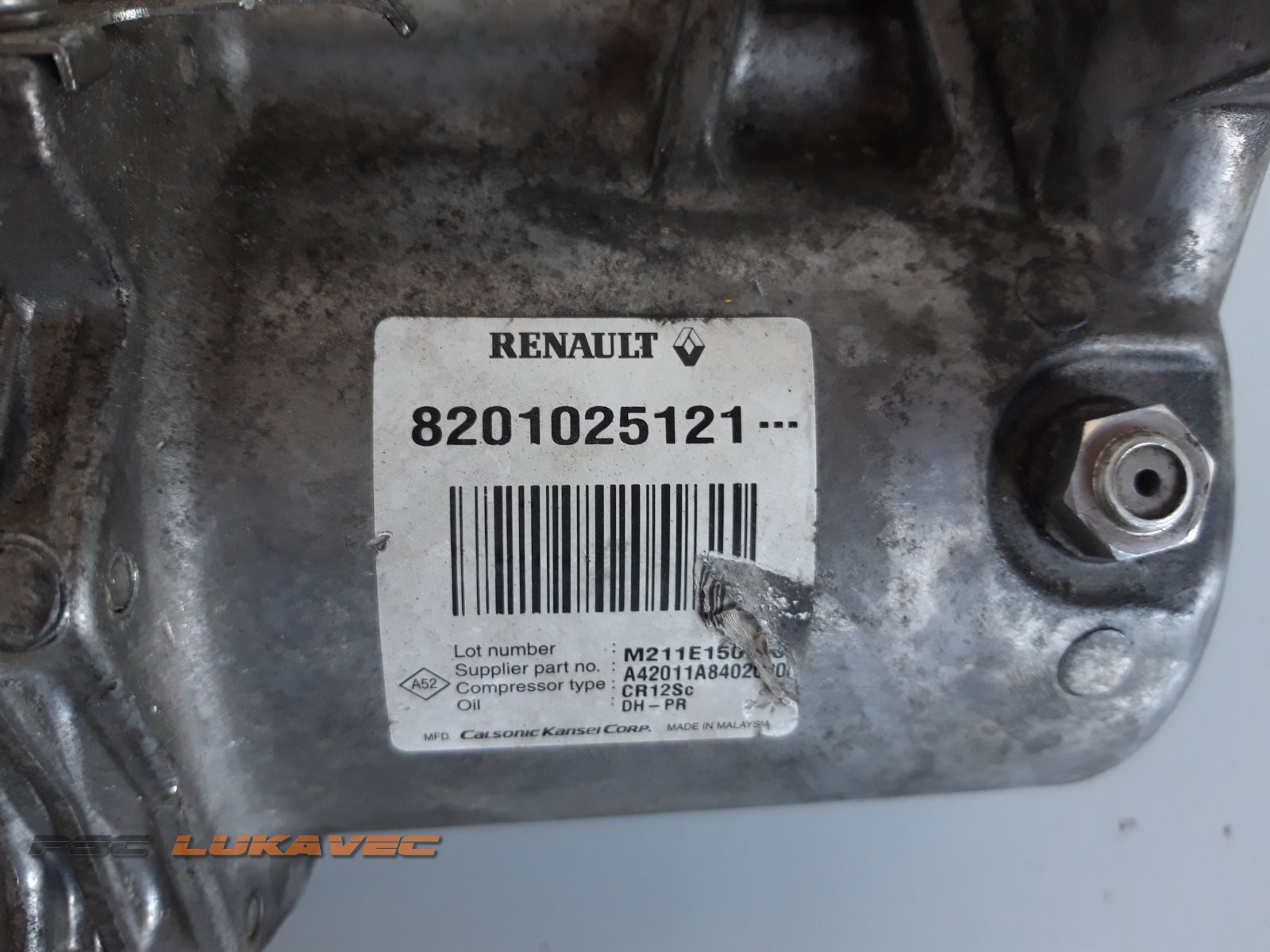 RENAULT FLUENCE KOMPRESOR KLIME 1.5 DCi 8201025121