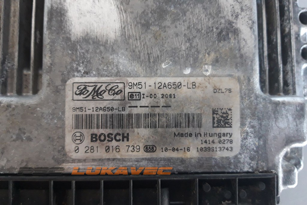 FORD FOCUS KOMPJUTER MOTORA 1.6 TDCi 0281016739 9M51-12A650-LB