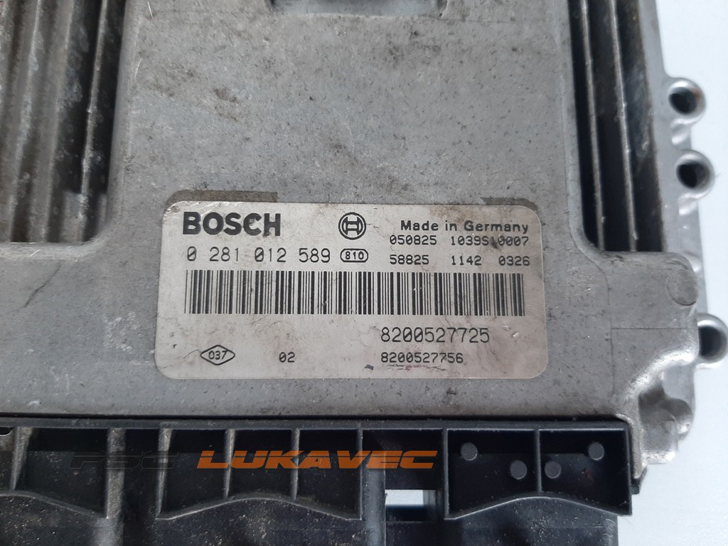 RENAULT MEGANE 2 KOMPJUTER MOTORA 1.9 DCI 0281012589