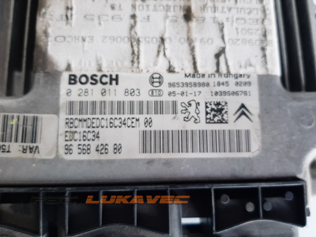PEUGEOT 307 KOMPJUTER MOTORA 1.6 HDI EDC16C34 9656842680