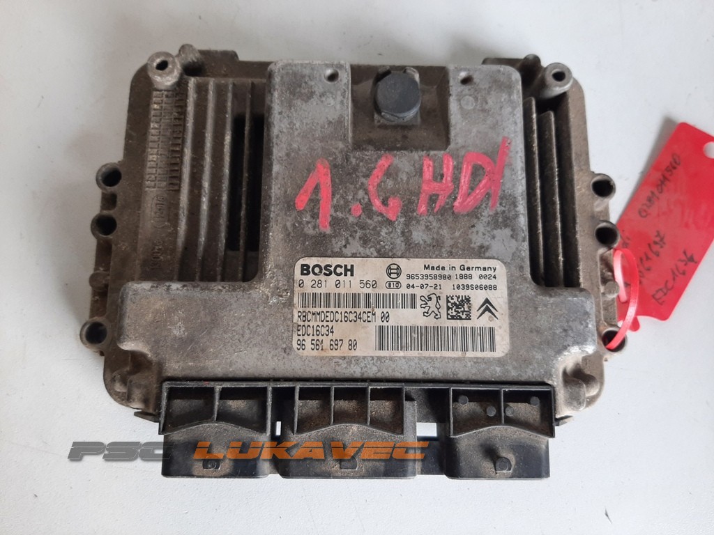 PEUGEOT 206 KOMPJUTER MOTORA 1.6 HDI EDC16C34 9656169780