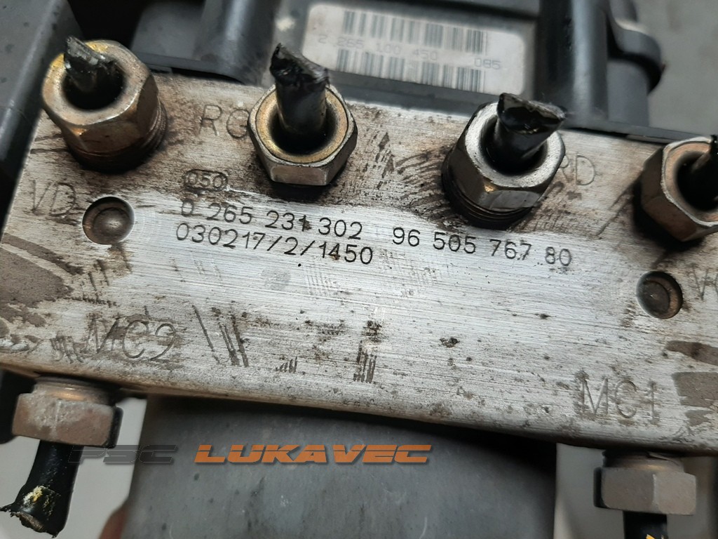 PEUGEOT 307 ABS PUMPA 307 ABS CENTRALA 0265231302 9646828780