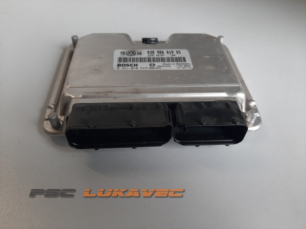 VW PASSAT KOMPJUTER MOTORA 1.9 TDI 038906019DS 0281010543