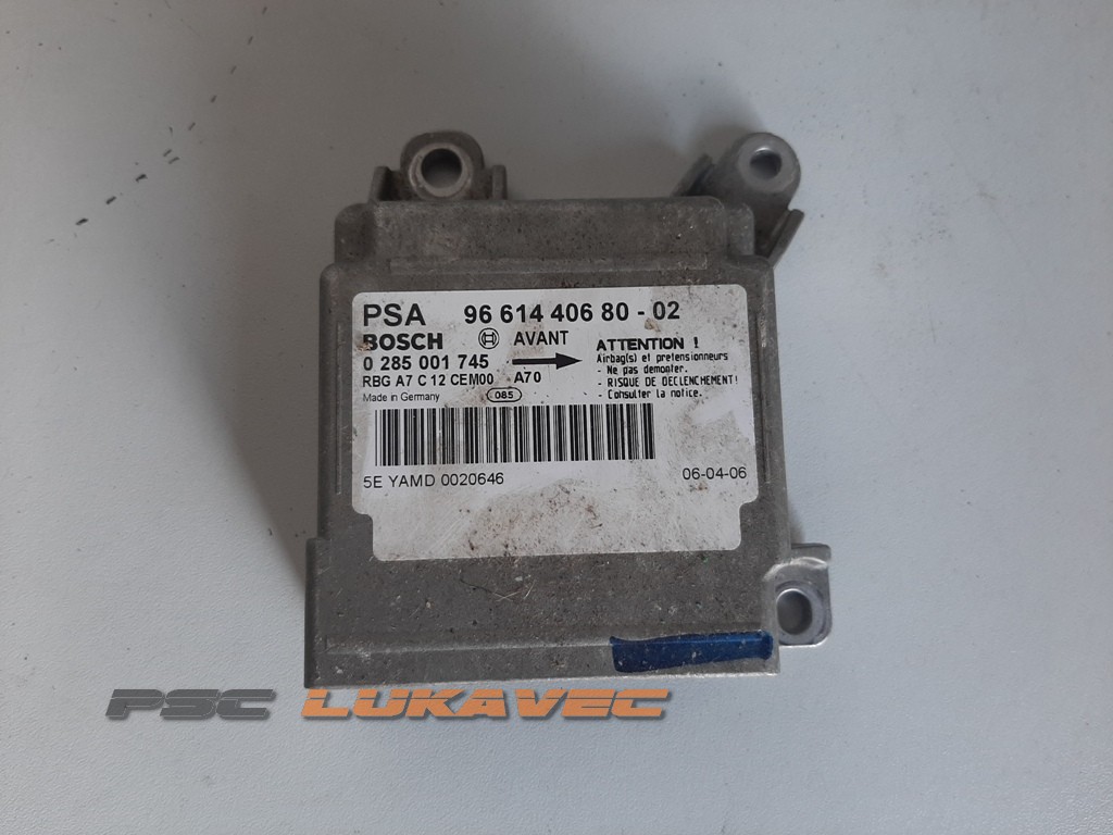 PEUGEOT 207 CENTRALA ZRAČNOG JASTUKA 9661440680 0285001745