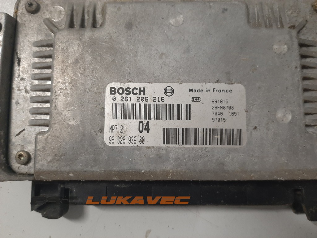PEUGEOT 206 KOMPJUTER MOTORA 1.6 8V 0261206216 9632693980
