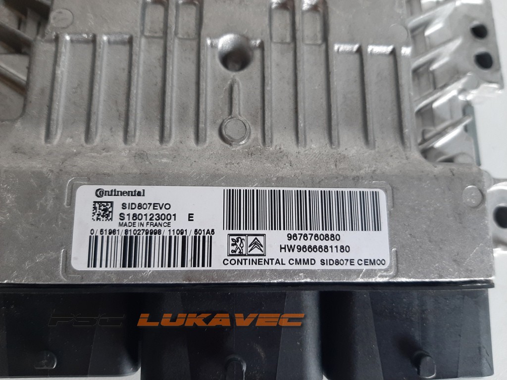 PEUGEOT 508 KOMPJUTER MOTORA 1.6 HDI SID807EVO 9676760880 S180123001
