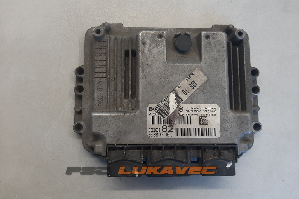 PEUGEOT 206 SW 1.4 HDI KOMPJUTER MOTORA 9653197180 EDC16C3 2002.