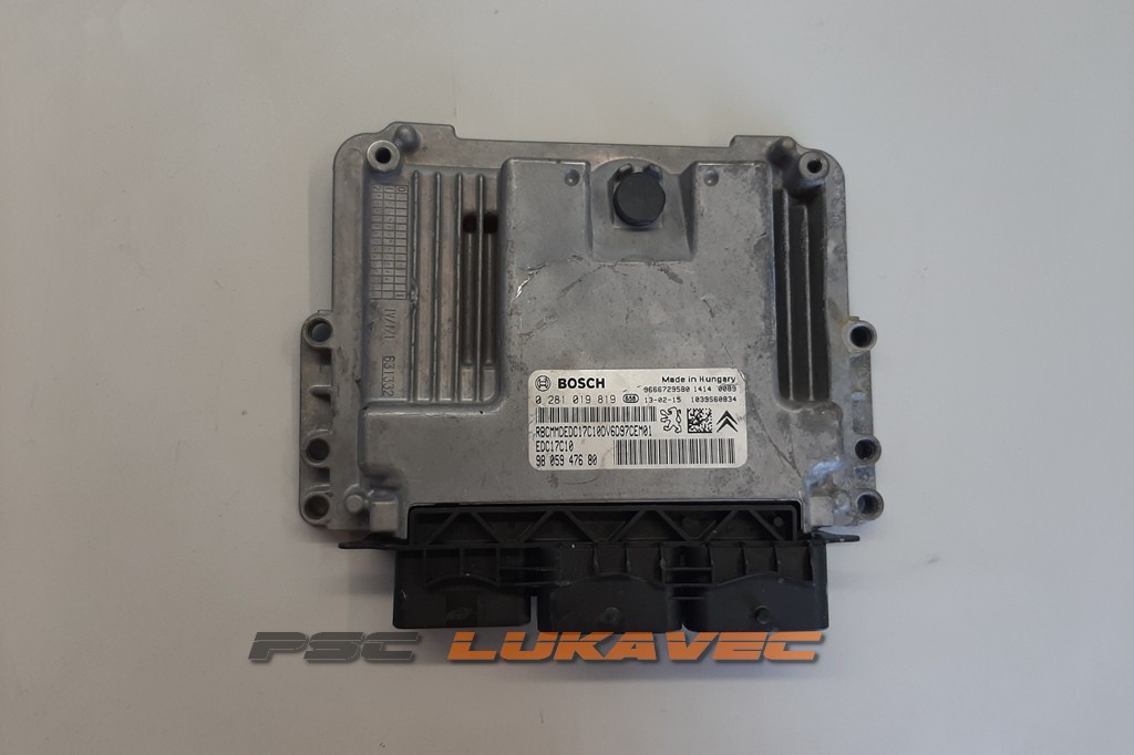CITROEN C3 PICASSO 1.6 HDI KOMPJUTER MOTORA 0281019819 EDC17C10