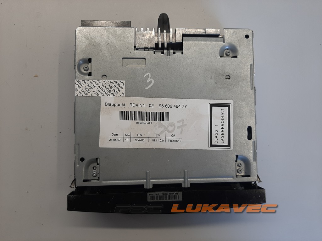 PEUGEOT 307 CD RADIO 9660646477