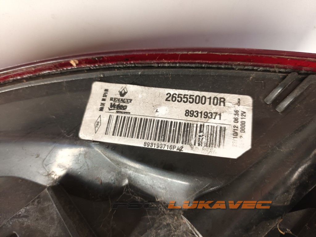 RENAULT MEGANE 3 ŠTOP SVJETLO LIJEVO 265550010R