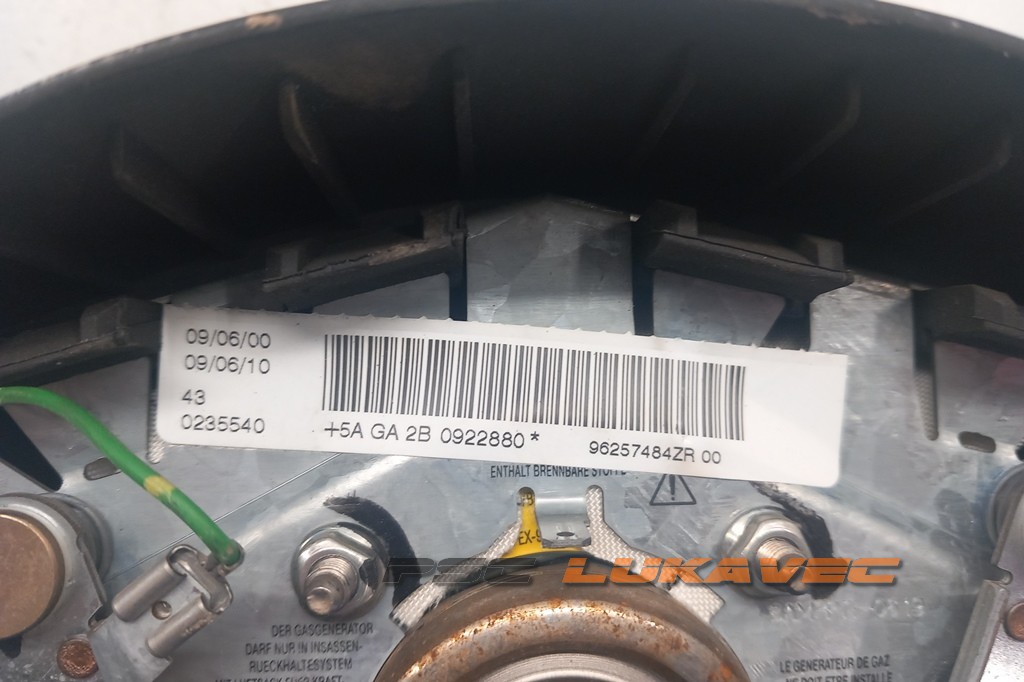PEUGEOT 206 ZRAČNI JASTUK VOZAČA 96257484ZR