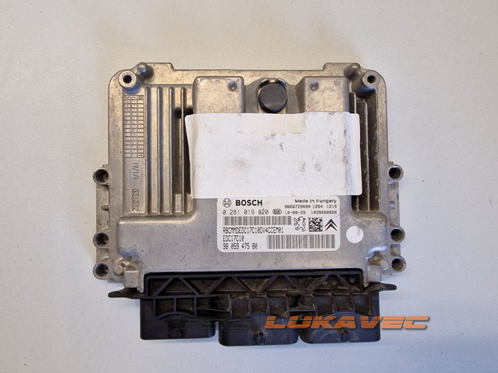 PEUGEOT 208 KOMPJUTER MOTORA 1.6 HDI 9805947580 EDC17C10