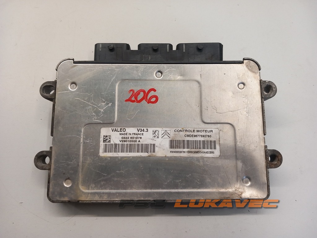 PEUGEOT 206 PLUS KOMPJUTER MOTORA CMDE9677592780 2009-2013.