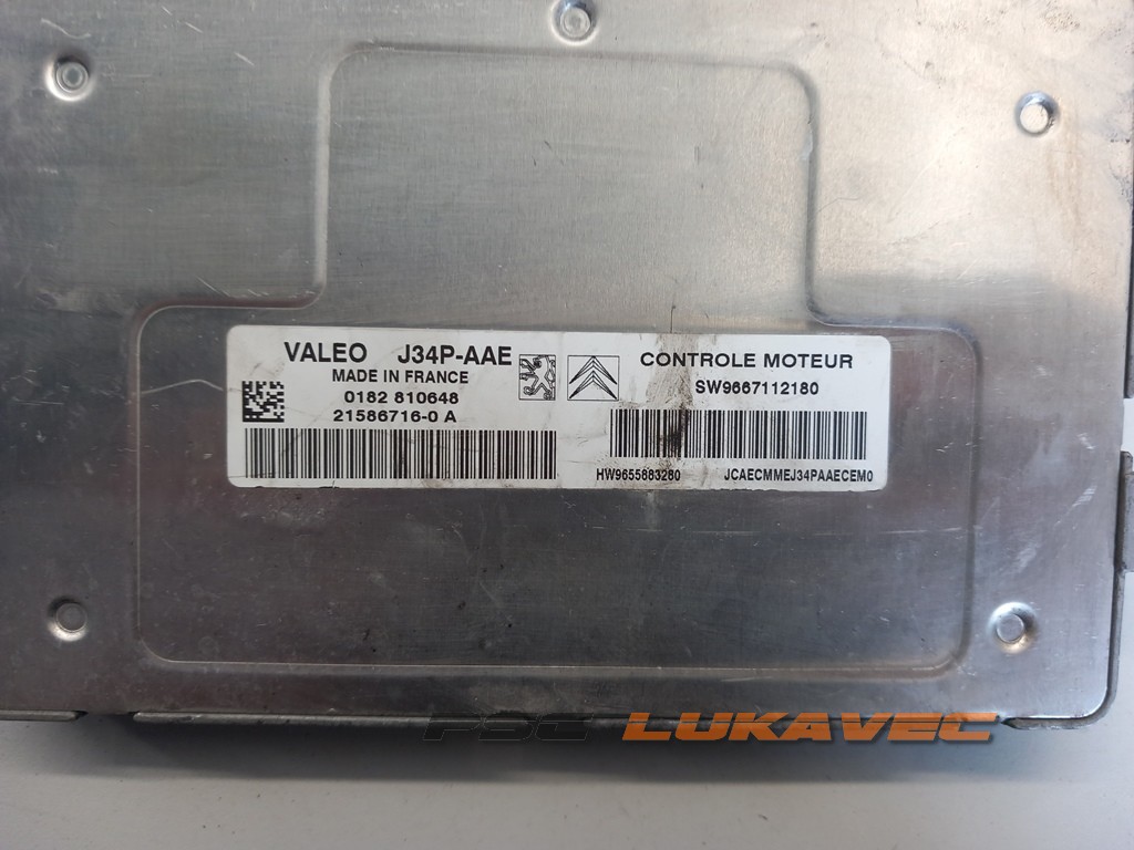 PEUGEOT 206+ 1.1 8v KOMPJUTER MOTORA SW9667112180 21586716-0 VALEO
