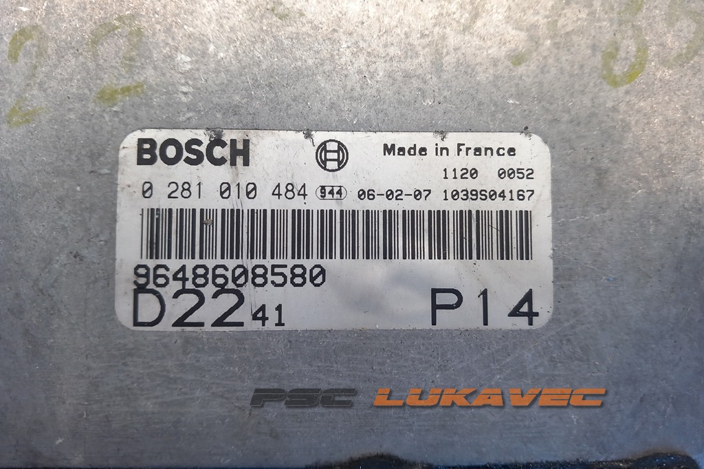 PEUGEOT BOXER KOMPJUTER MOTORA 2.2 HDI 9648608580 0281010484