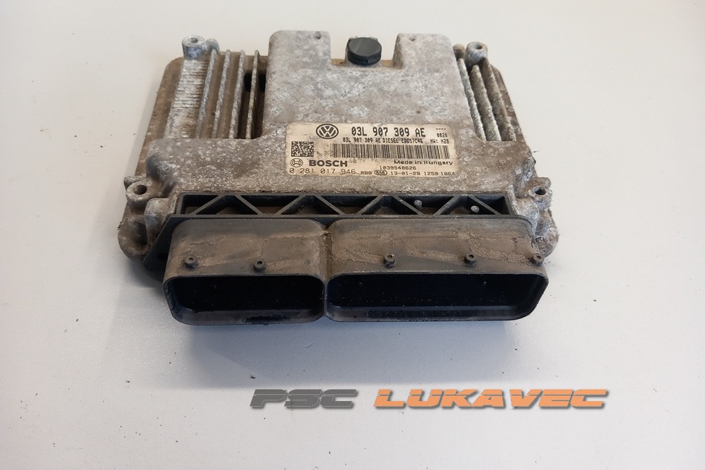 VW PASSAT B7 KOMPJUTER MOTORA 2.0 TDI 0281017946 03L907309AE