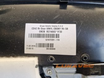 FORD S-MAX OBLOGA VRATA ZADNJA DESNA S-MAX TAPACIRUNG EM2B-R27472-A