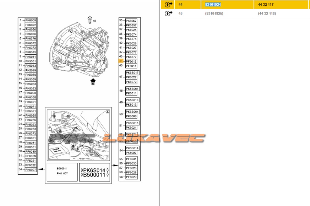 OPEL MJENJAČ 2.5 CDTI OPEL GETRIBA 2.5 CDTI 6 BRZINA PF6012