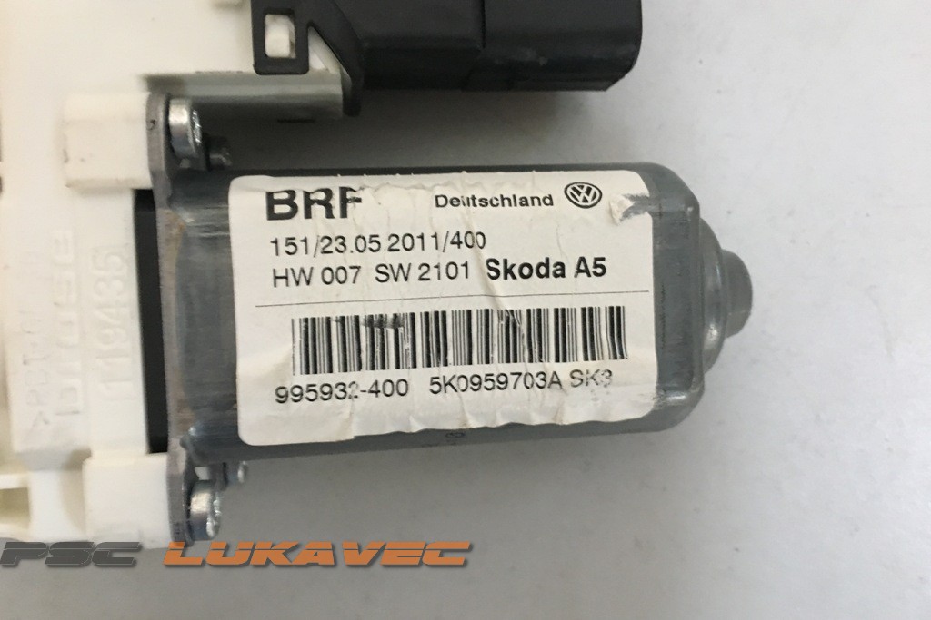 VW GOLF 6 PODIZAČ STAKLA ZADNJI LIJEVI 5K0959703A