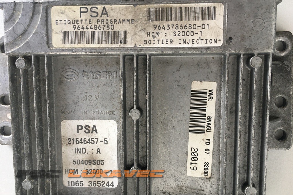 CITROEN XSARA PICASSO KOMPJUTER MOTORA 1.8 16V 9644486780
