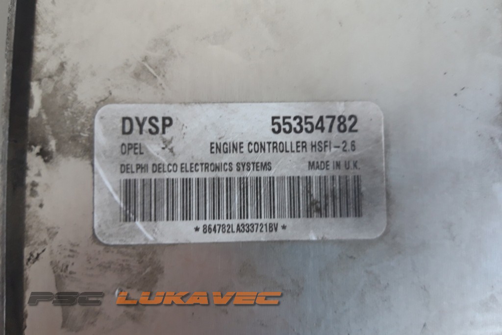 OPEL ZAFIRA KOMPJUTER MOTORA 1.6 16v 55354782 HSFI-2.6