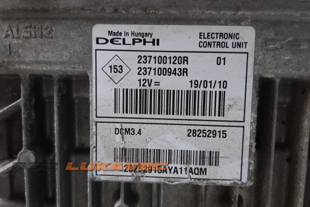 RENAULT MEGANE 3 KOMPJUTER MOTORA 1.5 DCI 237100120R