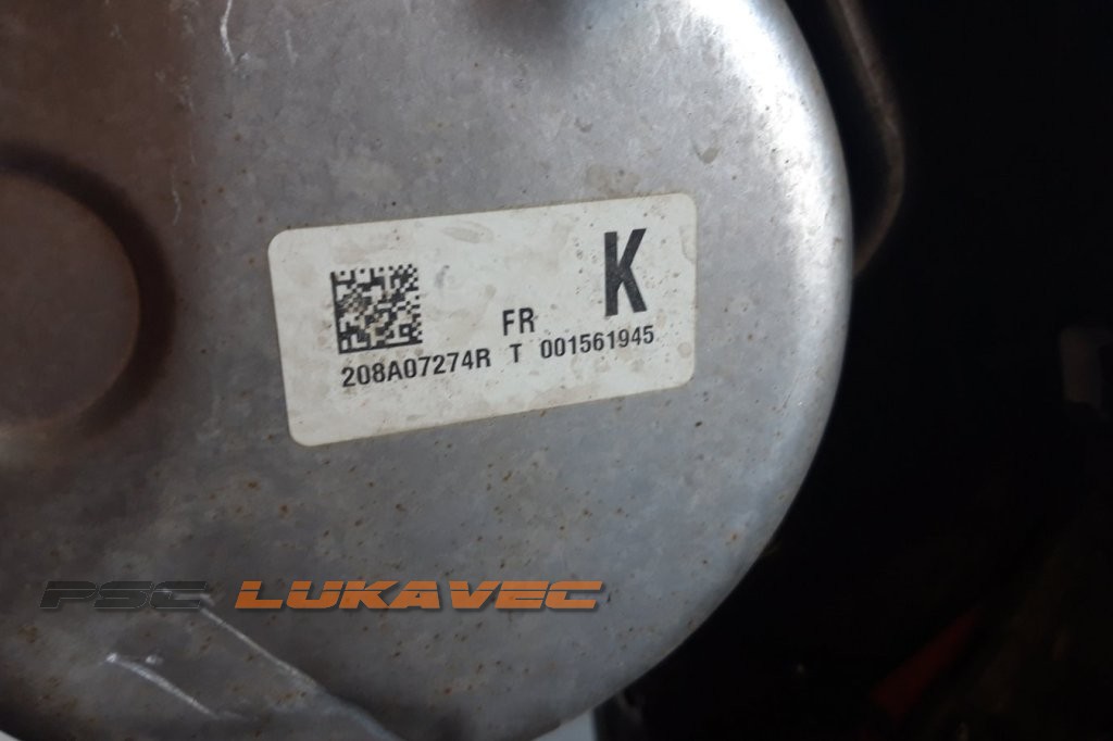 RENAULT KANGOO FAP FILTER 1.5 DCI 208A07274R
