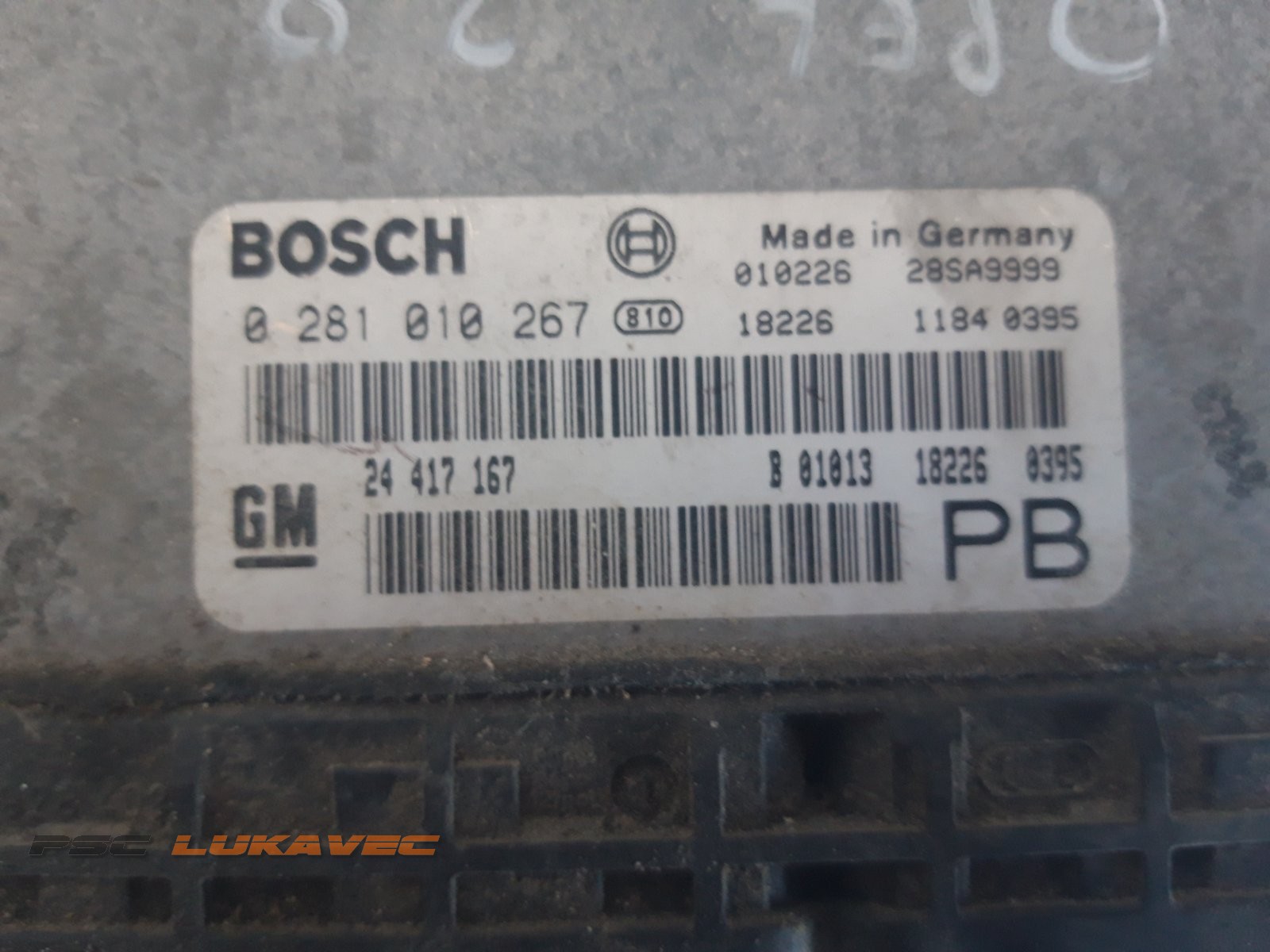 OPEL ASTRA G KOMPJUTER MOTORA 2.0 DTi 0281010267