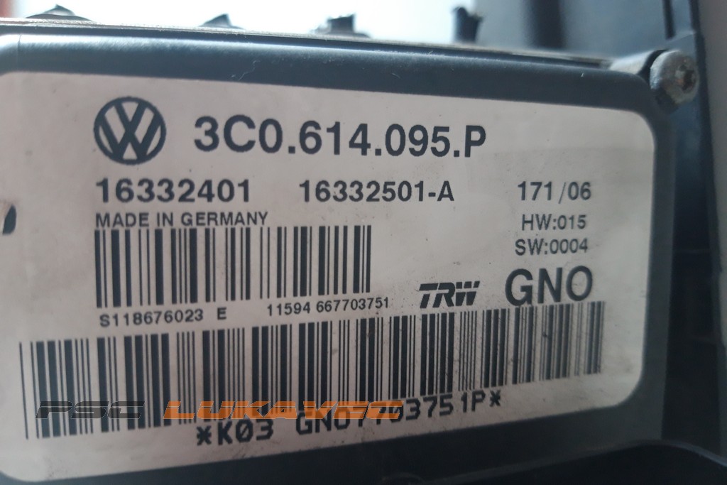 VW PASSAT B6 ABS CENTALA PASSAT B5 ABS PUMPA 3C0614095F