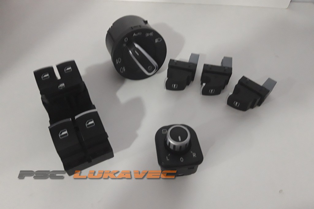 VW GOLF 6 PREKIDAČI PODIZAČA STAKLA  VW GOLF 6 PREKIDAČ SVJETALA