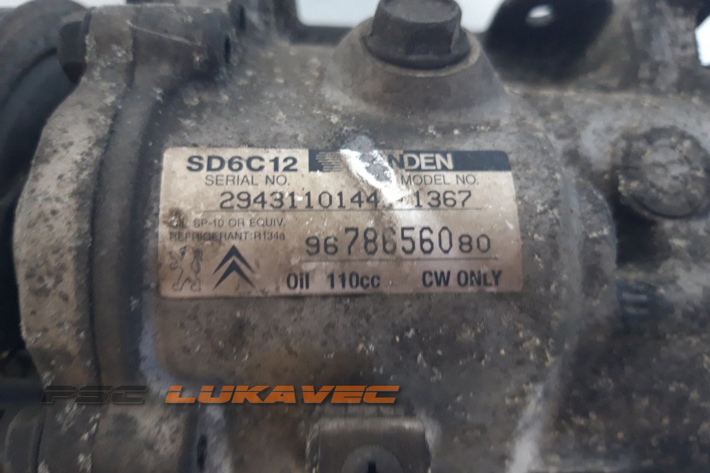 PEUGEOT 1.4 HDI KOMPRESOR KLIME 9678656080 SD6C12 R124A 1355F
