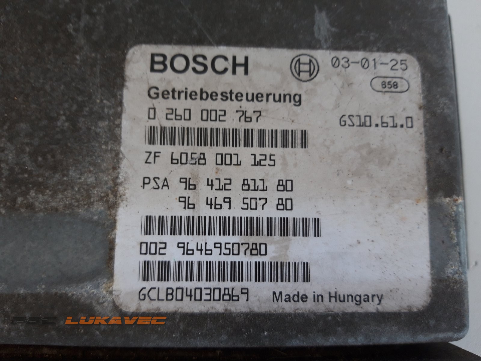 CITROEN C5 KOMPJUTER AUTOMATSKOG MJENJAČA 2.2 HDi 9641281180 02600027