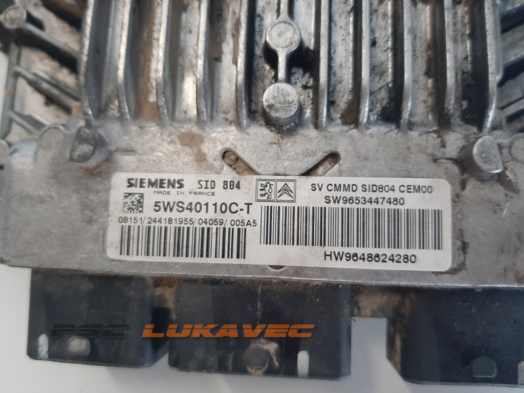 CITROEN C3 KOMPJUTER MOTORA 1.4 HDI SID 804 5WS40110CT 9653447480