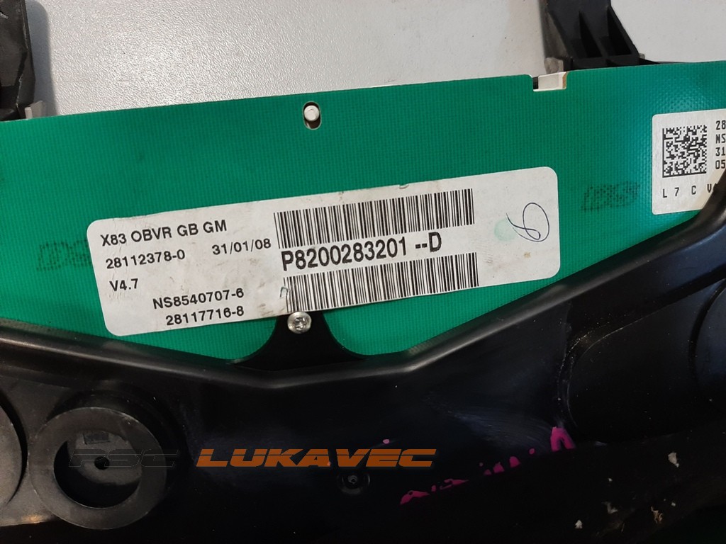RENAULT TRAFIC 2 INSTRUMENT TABLA TRAFIC 2 KILOMETAR SAT 8200283201