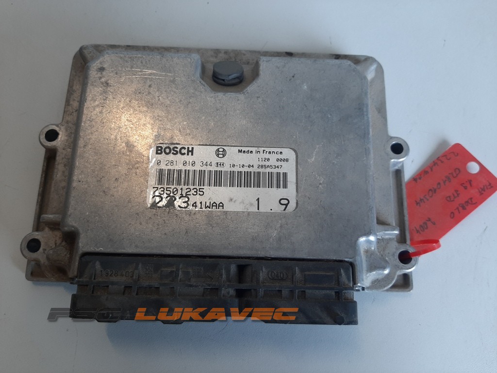 FIAT DOBLO KOMPJUTER MOTORA 1.9 JTD 0281010344 73501235