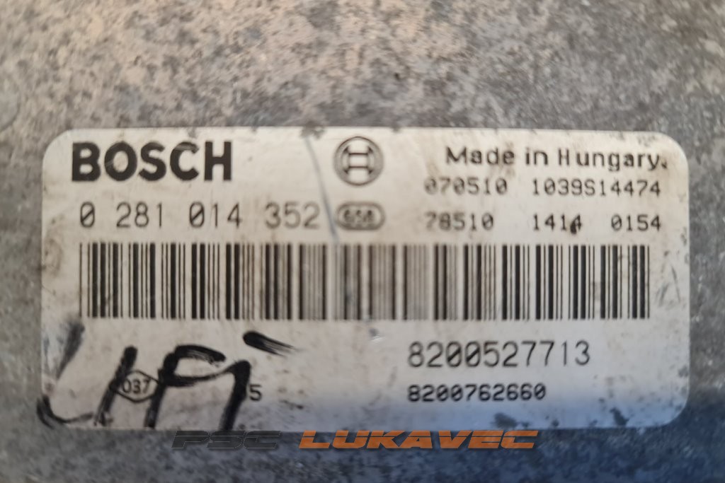 RENAULT LAGUNA KOMPJUTER MOTORA 0281014352 8200527713