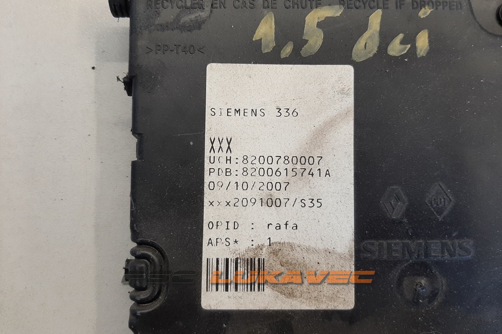 RENAULT MEGANE 2 ELEKTRONIKA KABINE MEGANE UCH N1 8200780007