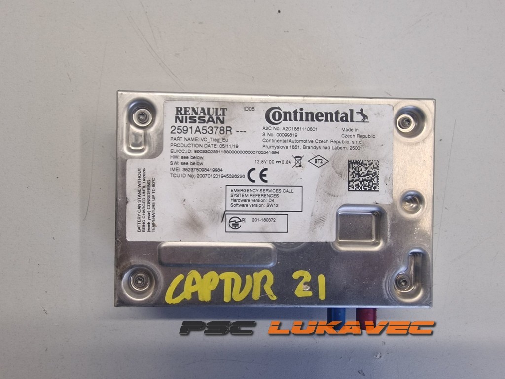 RENAULT CAPTUR BLUETOOTH MODUL 2591A5378R