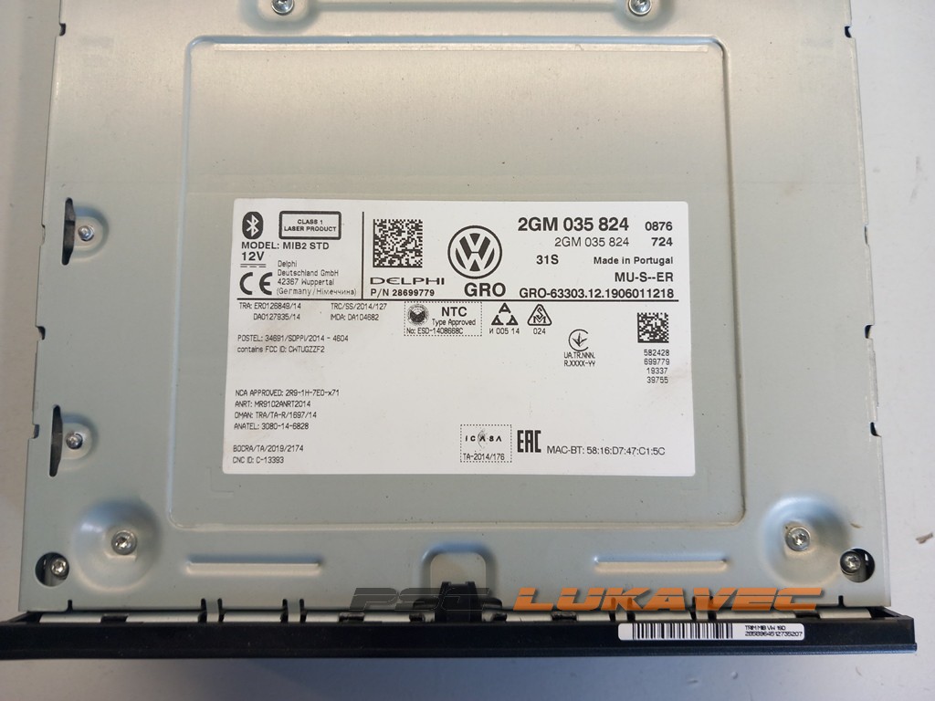 VW T-CROSS CD RADIO 2GM035824 2019.